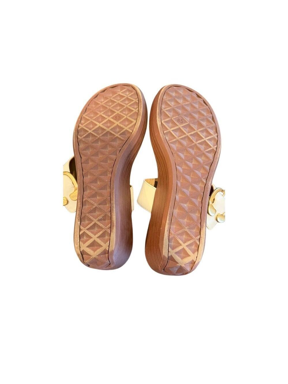 Aerosoles Izola Wedge Sandals Gold Buckle size 8.5 - Picture 8 of 10